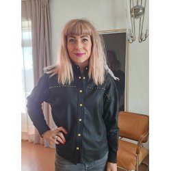 Depeche - Skindskjorte 50348 - Sort