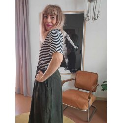 Depeche - Skindnederdel - Ruskind, Forest Green