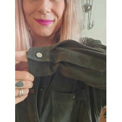 Depeche - Long Shirt Dress - ruskindskjole - 50372 - Forest Green