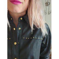 Depeche - Skindskjorte 50348 - Sort