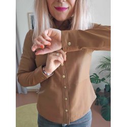 Depeche - Skindskjorte 50112 - Camel