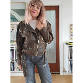 My Essential Wardrobe - Gilo Leather Jacket - Brown Retro Wash