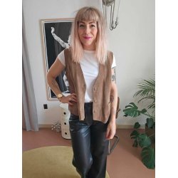 Depeche - Vest - Ruskind 50508  - Mud