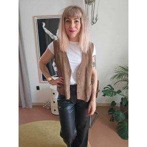 Depeche - Vest - Ruskind 50508  - Mud