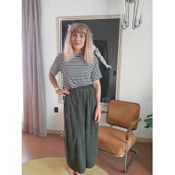 Depeche - Skindnederdel - Ruskind, Forest Green