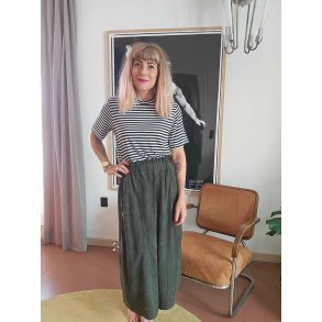 Depeche - Skindnederdel - Ruskind, Forest Green