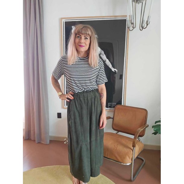 Depeche - Skindnederdel - Ruskind, Forest Green