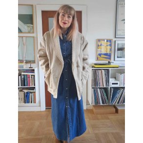 My Essential Wardrobe - Jasmin Fur Jacket - FeatherBeige