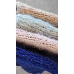 Coffee Beanies - Ida Short sleeved  Fluffy Alpaca - Koboltbl