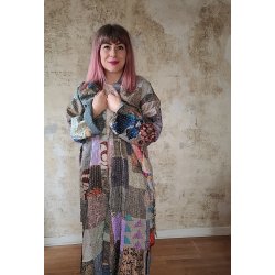 Relove And Roses - Patchwork Robe  - Blue