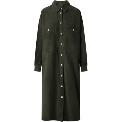 Depeche - Long Shirt Dress - ruskindskjole - 50372 - Forest Green