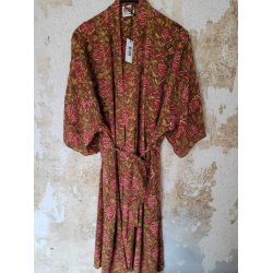 Relove And Roses - Lang Silke Kimono - Gylden Rd