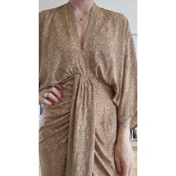 Sissel Edelbo - Kjole Juno Long Dress S/M - Beige/brun