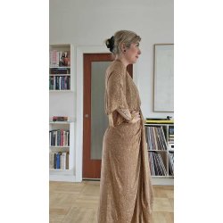 Sissel Edelbo - Kjole Juno Long Dress S/M - Beige/brun