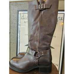 Ca'shott Copenhagen - Casrikke Tall Biker Boot Leather - Dark Brown