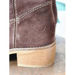 Ca'shott Copenhagen - Casvilma - Pull On Mid Cut Boot - Suede - Dark Brown