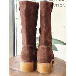 Ca'shott Copenhagen - Casvilma - Pull On Mid Cut Boot - Suede - Dark Brown