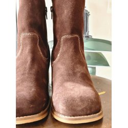 Ca'shott Copenhagen - Casvilma - Pull On Mid Cut Boot - Suede - Dark Brown