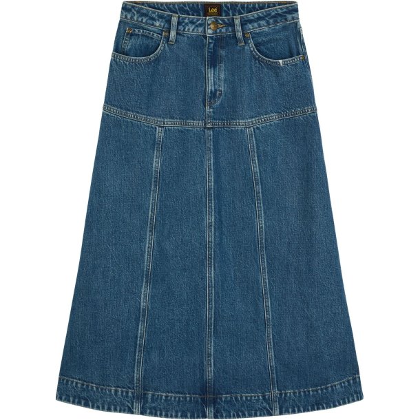 Lee - Nederdel Seamed Midi Skirt - Torrential