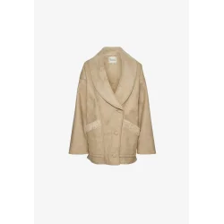 My Essential Wardrobe - Jasmin Fur Jacket - FeatherBeige
