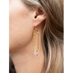 Craft Sisters - rering No.38 - Rose quartz - 1 stk.