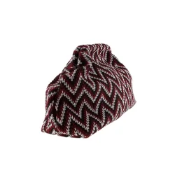 By St�r - Alba Zig Zag Clutch - Bordeaux/M�rkbrun