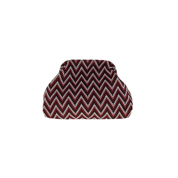 By St�r - Alba Zig Zag Clutch - Bordeaux/M�rkbrun
