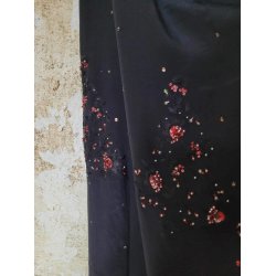 Relove And Roses - Lang Silke Kimono - Sort