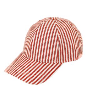 Fiebig - Baseballcap - Stripes - Red/ Navy blue/Jeans blue