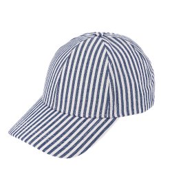 Fiebig - Baseballcap - Stripes - Red/ Navy blue/Jeans blue