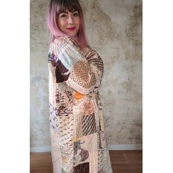 Relove And Roses - Patchwork Robe  - Beige