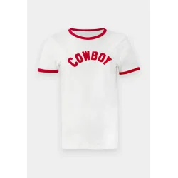 Wrangler - T-Shirt - Ringer Tee Cowboy - Worn White