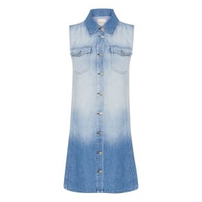 My Essential Wardrobe - Kjole Malo Shirtdress  - Blue Dip Dye