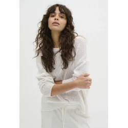 My Essential Wardrobe - Diva Boxy Knit Blouse - Bright White