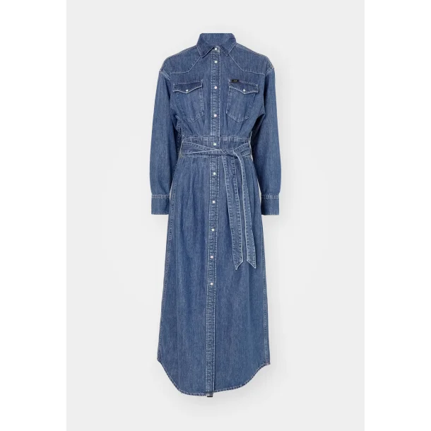 Lee - Kjole - Belted Western Dress - Blue Fusion