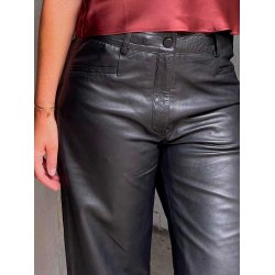 Depeche - Skindbukser - AnikaDEP Straight fit Pants - Black