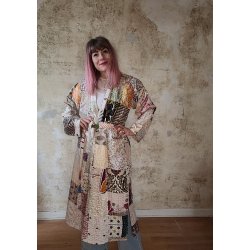 Relove And Roses - Patchwork Robe  - Beige