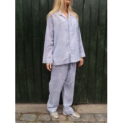 Craft Sisters - Pyjamas Blockprint - Blue Stripe