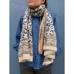 Craft Sisters - Trklde Bagru Scarf 03 - Blue Leo