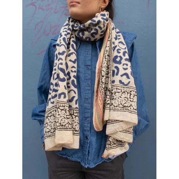 Craft Sisters - Trklde Bagru Scarf 03 - Blue Leo