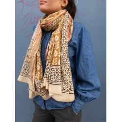 Craft Sisters - Trklde Bagru Scarf 04 - Mustard