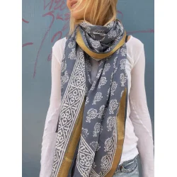 Craft Sisters - T�rkl�de Bagru scarf 214 - Navy Blue