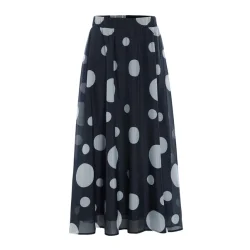 Hunk�n - Blair Long Skirt - Black/Dots 