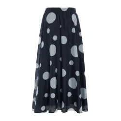 Hunk�n - Blair Long Skirt - Black/Dots 