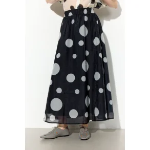 Hunk�n - Blair Long Skirt - Black/Dots 