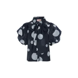 Hunk�n - Blair Shirt - Black/Dots