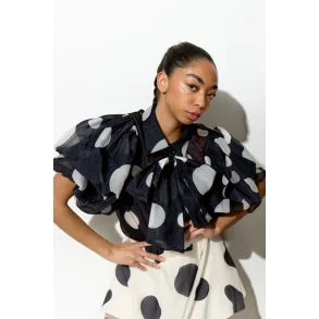 Hunk�n - Blair Shirt - Black/Dots