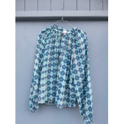 Craft Sisters - Skjortebluse Astrid Blouse - Blue