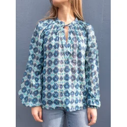 Craft Sisters - Skjortebluse Astrid Blouse - Blue