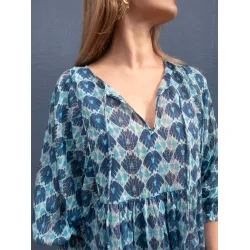 Craft Sisters - Kjole Alva Boho Dress - Blue 